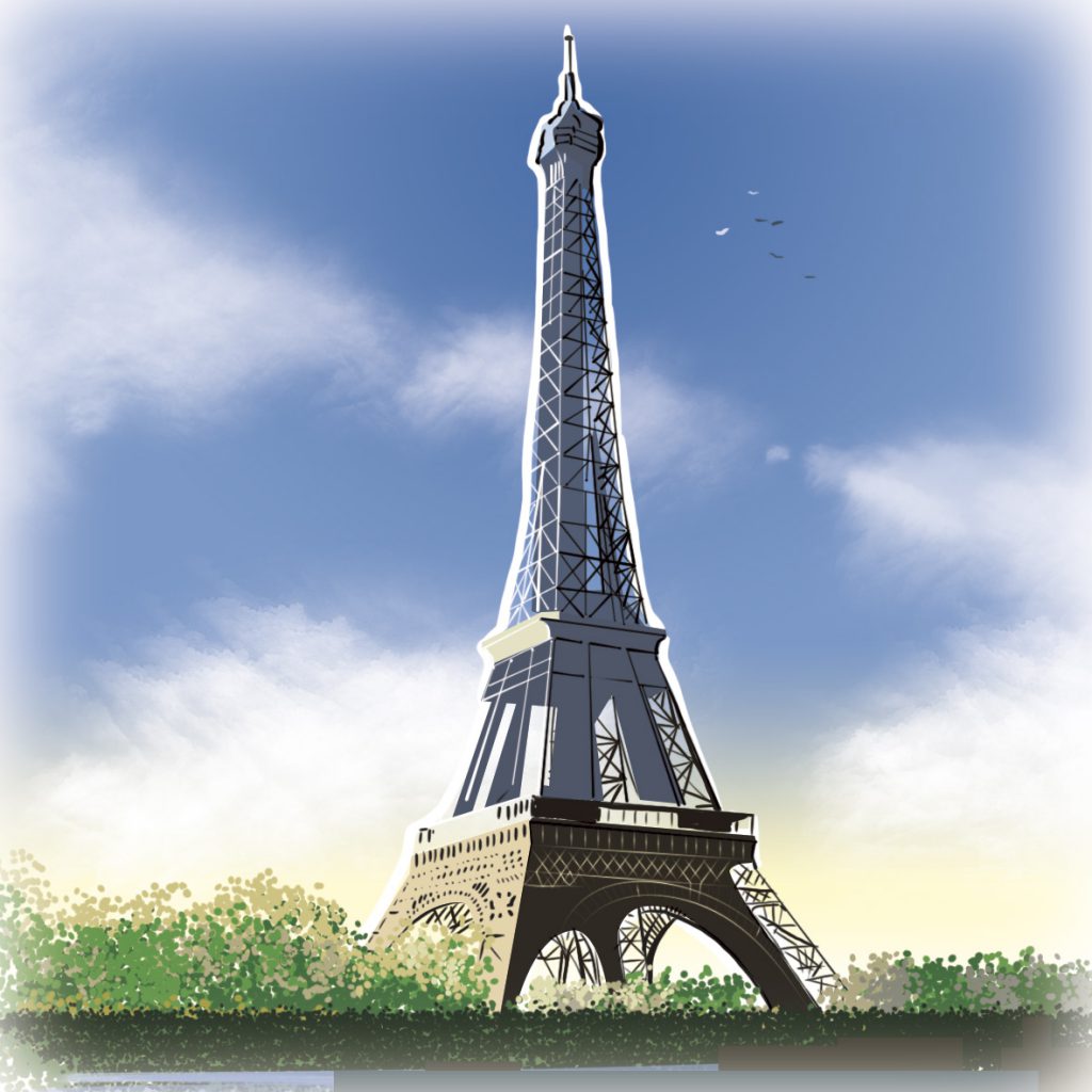 illustrations gameboard europe Paris - Eiffel Tower