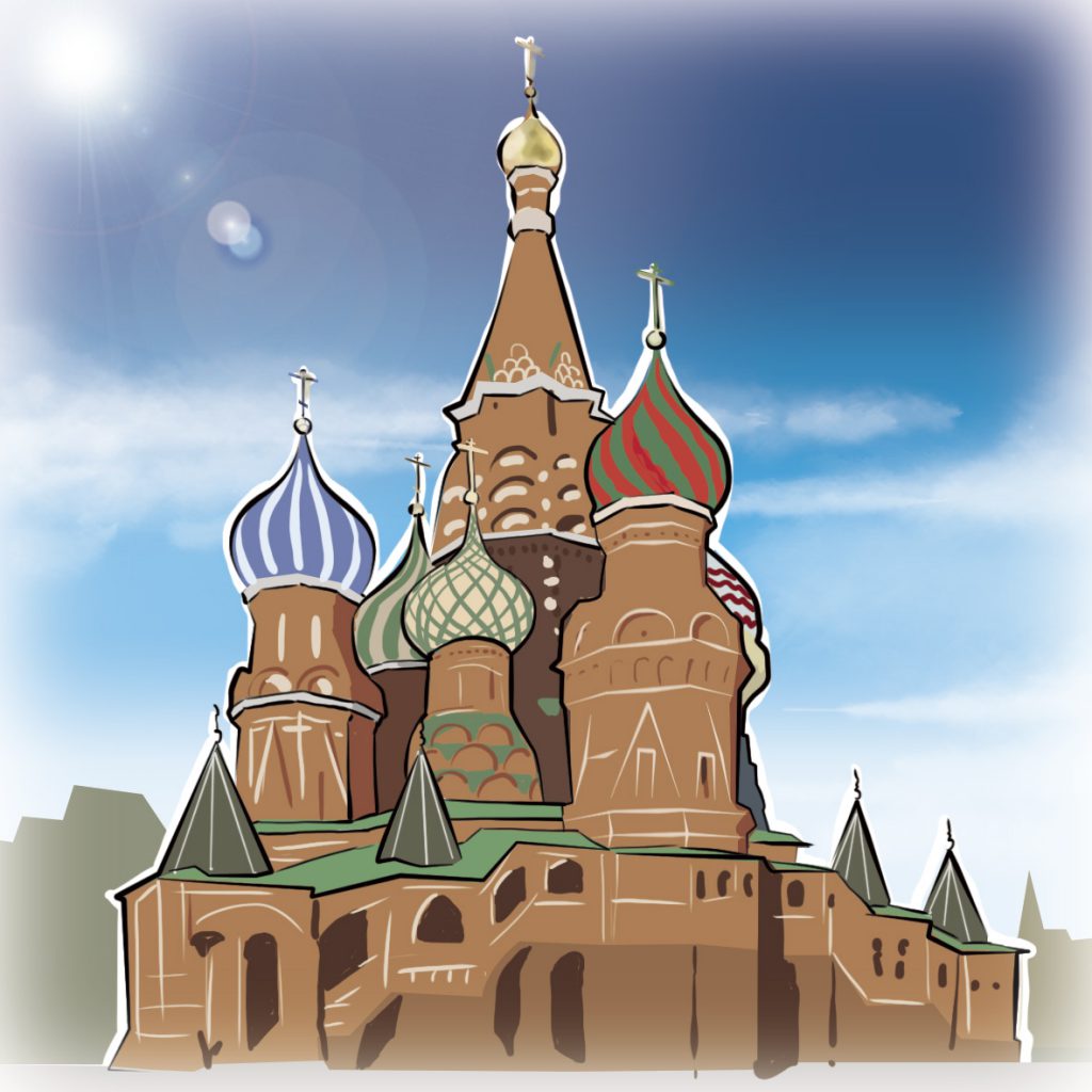 illustrations gameboard europe Moscow - Cerkiew Wasyla