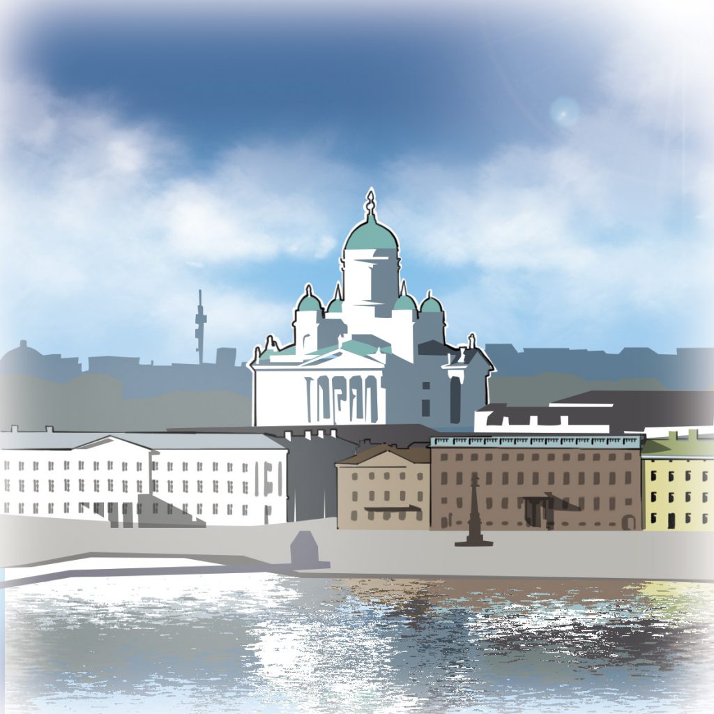 illustrations gameboard europe Helsinki - Cathedral